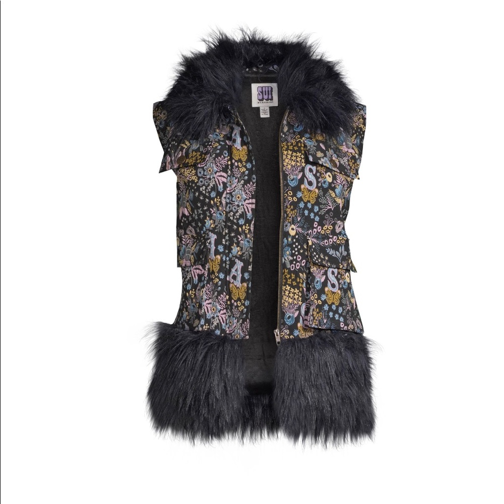 Anna Sui Fur Accent Vest
